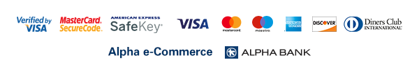 By debit/credit card through Alpha Bank